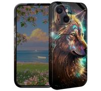 BEOTIWAD Magnifique coque de téléphone loup pour iPhone 13 Mini 5,4 pouces en polycarbonate rigide coque de protection intégrale antichoc pour iPhone 13 Mini 5,4 pouces