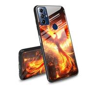 BEOTIWAD Majestic Phoenix Coque pour Motorola Moto G Power 2022 en verre trempé - Coque arrière latérale en TPU souple - Rainure de coupe antidérapante pour Moto G Power 2022