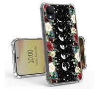 BEOTIWAD Moon Wild Floral Clear Case for TCL ION Z 6" Slim Transparente Anti-Jaune TPU Militaire Protection Robuste Durable Bumper Housse de Protection pour TCL ION Z