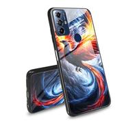 BEOTIWAD Phoenix Thème Coque pour Motorola Moto G Pure Verre Trempé Back Cover Side Soft TPU Bumper Groove Anti-Skid Design Housse de Protection pour Moto G Pure