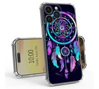 BEOTIWAD Rainbow Dream Catcher Coque transparente pour iPhone 14 Pro 6,1", fine, transparente, anti-jaunissement, protection militaire, résistante et durable pour iPhone 14 Pro 6,1 pouces