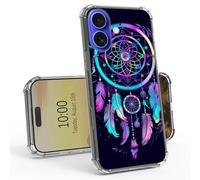 BEOTIWAD Rainbow Dream Catcher Coque transparente pour iPhone 16 6,1 pouces, fine, transparente, anti-jaunissement, protection militaire, résistante et durable pour iPhone 16 6,1 pouces