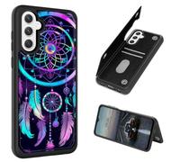 BEOTIWAD Rainbow Dream Catcher Theme Case pour Samsung Galaxy S23 FE Cuir PU Heavy Duty Antichoc Protection Portefeuille Etui avec Cartes de Crédit Magnétique pour Samsung Galaxy S23 FE
