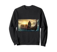 Beowulf Arrive au Danemark avec Le Mythe du Bateau Warriors Vikings Sweatshirt
