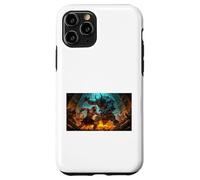 Beowulf Battles The Monster Grendel at Night Saga Nordique Coque pour iPhone 11 Pro