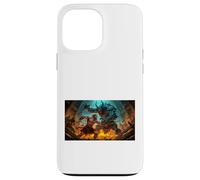 Beowulf Battles The Monster Grendel at Night Saga Nordique Coque pour iPhone 13 Pro Max