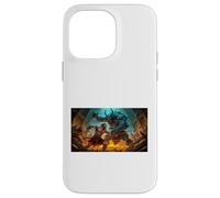 Beowulf Battles The Monster Grendel at Night Saga Nordique Coque pour iPhone 14 Pro Max