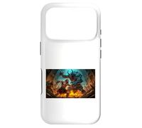 Beowulf Battles The Monster Grendel at Night Saga Nordique Coque pour iPhone 17 Pro
