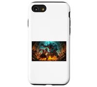 Beowulf Battles The Monster Grendel at Night Saga Nordique Coque pour iPhone SE (2020) / 7/8
