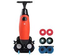 BeoyNot Laveuse Sol Professionnelle,Carrelage Autolaveuse sans Fil,2 Brosses Motorisées & Réservoirs 4L/7.5L,240 RPM Nettoyage Profond,pour Sols Durs & Carrelage Red