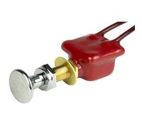 BEP SWITCH PUSH-PULL OFF-ON 6-36V DC 10A WIRE LEADS 16 AWG