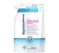 BepanthenDerma Crème Riche Réparatrice Corps Éco-Recharge 400 ml Peaux sèches et sensibles - Hydratants et nourrissants pour bébé - Pharmacie en ligne LaSante.net