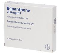 Bépanthène 250 mg/ml Injection(S) 12 ml