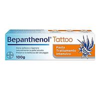 Bepanthenol Tattoo Crème pour tatouage avec 5 % de panthénol, sans conservateurs, ni parfums, ni colorants, 100 g