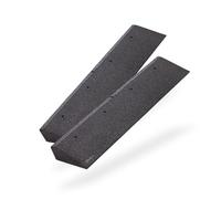 bepco Lot de 2 rampes de Trottoir en Caoutchouc (Noir), 100 x 25 x 10 cm, avec rondelles intégrées à la Rampe pour la Fixation