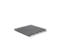 bepco Lot de 4 dalles universelles en caoutchouc de 40 x 40 x 2,5 cm, pour terrasses, trottoirs et tapis rembourrés, ainsi que comme tapis de protection contre les chutes, tapis antidérapant en