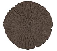 bepco Lot de 4 plaques de jardin, plaque de jardin, plaque de marche, en caoutchouc (lot de 4, pierres d'escalier, rondelles, en caoutchouc recyclé, diamètre 46 x 1,7 cm, marron)