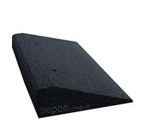 bepco Rampe de Trottoir, L x l x H : 50 x 25 x 4 cm, en Caoutchouc (Noire), avec rondelles intégrées à la Rampe pour la Fixation