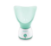 BEPER 40.967N - Sauna Facial et Aromathérapie 2 Puissances, Traitements Curatifs et Relaxants, Hydratation et Nettoyage du Visage, Réservoir d'Huiles Essentielles, Blanc/Vert