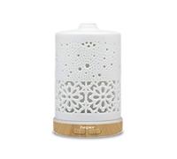 BEPER 70.404 Diffuseur d'huiles essentielles, diffuseur d'arômes, 5 W, Technologie à ultrasons, lumière LED 7 Couleurs, Mode continu, minuterie sélectionnable, Effet Blanc/Bois