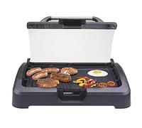 BEPER 90.871 Barbecue Electrique avec Couvercle - Grille Barbecue, Antiadhésives Amovibles des Grills, 2200 W