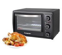 BEPER 90.884 Four Électrique Ventilé, 1300 W, 30 Litres, Double Verre trempé, 4 fonctions de cuisson, Noir