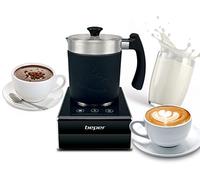 BEPER BB.200 Mousseur à Lait magnétique, 650 W, Températures réglables, Fouets amovibles, Noir/Argent