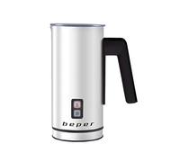 BEPER BB.210 Mousseur à lait, Mousseur à lait automatique en acier pour Cappuccino, Lait, Chocolat chaud, Café secoué, Mousse chaude et froide