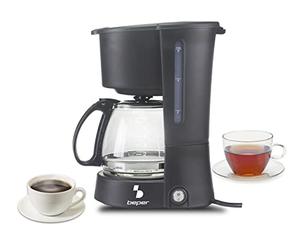 BEPER BC.060 Machine à Café, Cafetière Filtre, 800 W, 4 tasses, 600 ml, ABS, Noir
