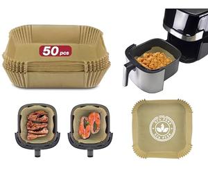 BEPER C103ACC004 Lot de 50 barquettes en papier pour four Beper, idéales pour les friteuses à air chaud de 5 à 10 litres - antiadhésives et sans BPA