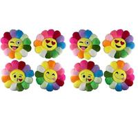 BEPER Coussin en Peluche Fleur 30 cm, 4 Motifs émotionnels, Doux en Polyester, Lavable à l'eau, Coussin pour Enfants, Chambre et Voyage, 0 m + (Lot de 2)
