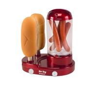 BEPER P101CUD502 Appareil à hot-dogs et cuiseur à œufs 3 en 1, cuiseur vapeur pour saucisses et œufs, chauffe-pains avec 2 résistances en acier inoxydable, 440 W, double interrupteur