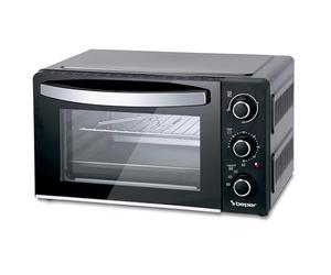 BEPER P101FOR020 Four électrique 20L, 1300W, Minuteur jusqu'à 60 min, 3 Types de cuisson, Accessoires inclus, Température jusqu'à 230°
