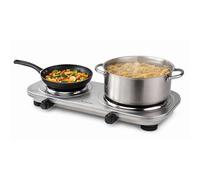 BEPER P101PIA200 Réchaud électrique Double Fiammetta, plaque de cuisson électrique avec 2 plaques en fonte, température réglable sur 5 niveaux, 2500 W, pour camping-cars et camping