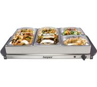 BEPER P101TEM001 Chauffe-buffet en acier/plastique Gris métallisé Chauffe-plats Chauffe-plats Chafing Dish Buffet Événement Catering Partyservice