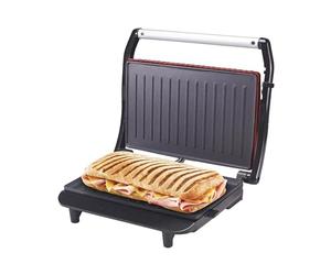 BEPER P101TOS002 Toasteur Machine à Sandwich, 850W, Plaque antiadhésive, Poignée thermo-isolante, Rouge