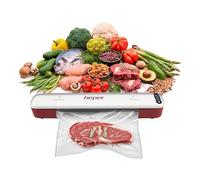 BEPER P102CON001 Machine sous vide avec 5 sacs sous vide, ABS, double opération, ruban d'étanchéité de 30 cm, blanc/gris