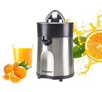 Beper Presse-agrumes électrique, corps en acier, gouttière, deux cones inclus, filtre en acier, facile à nettoyer,
