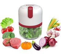 Beper P102ROB050 Mini hachoir de cuisine, 250ml, blanc/rouge