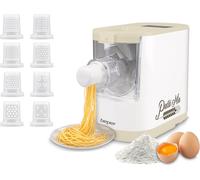 BEPER P102SBA500 Machine automatique pour pâtes fraîches, Machine à pâtes, 200W, 320 g de farine, 8 matrices de différentes tailles,Comprend une tasse à mesurer et une spatule
