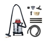 BEPER P202ASP300 Aspirateur Solide et Liquide 1000W, Fonction souffleur, Espace de Rangement de 20 litres, 4 Roues, câble 5 mètres, Acier
