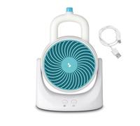 BEPER P206RAF202 Mini Ventilateur USB avec Éclairage LED, Climatiseur de Table Portable avec 3 Vitesses, Contenitori Ghiaccio, Inclinazione Regolabile, pour la Maison et le Bureau