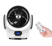 BEPER P206VEN260 Ventilateur de Table Silencieux Digital avec Rotation Automatique, 12 Vitesses, Minuterie