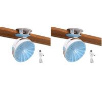 BEPER P206VEN420 Mini Ventilateur Pince, Usb - Ventilateur Portable Rechargeable avec 3 Vitesses (Lot de 2)