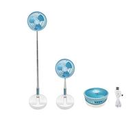 BEPER P206VEN450 Ventilateur portable rechargeable et extensible - Ventilateur USB avec hauteur réglable jusqu'à 1 m, 3 vitesses, câble de chargement inclus