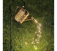beper P207ILO002 Lampe solaire décorative pour le jardin et le patio, éclairage en cascade avec 36 mini-lampes LED, tige de 80 cm avec double cheville, antirouille, rechargeable, IP44