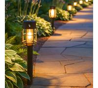 BEPER P207ILO021 Lot de 2 lampes solaires d'escalier, lampes solaires de jardin avec piquet, éclairage LED extérieur pour allées et massifs de fleurs, allumage automatique, IP44