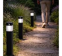 BEPER P207ILO030 Lot de 3 lampes solaires d'escalier pour jardin, éclairage LED extérieur avec piquet, allumage automatique, éclairage d'allées et de massifs, IP44
