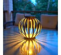 BEPER P207ILO301 Lampe solaire de jardin, éclairage solaire LED extérieur en fer, effet décoratif spectaculaire, allumage automatique, autonomie jusqu'à 8 heures, IP44