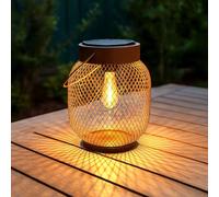 BEPER P207ILO302 Lampe solaire de jardin, lampe solaire LED d'extérieur en fer, effet décoratif spectaculaire, allumage automatique, autonomie jusqu'à 4 heures, IP44